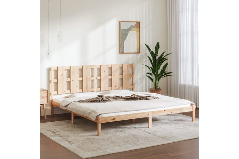 beBasic sengeramme 180x200 cm Super King massivt træ - Brun - Møbler - Senge - Sengeramme & sengestel