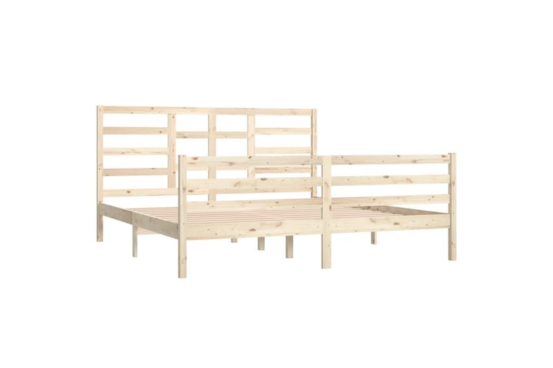 beBasic sengeramme 180x200 cm Super King massivt træ - Brun - Møbler - Senge - Sengeramme & sengestel