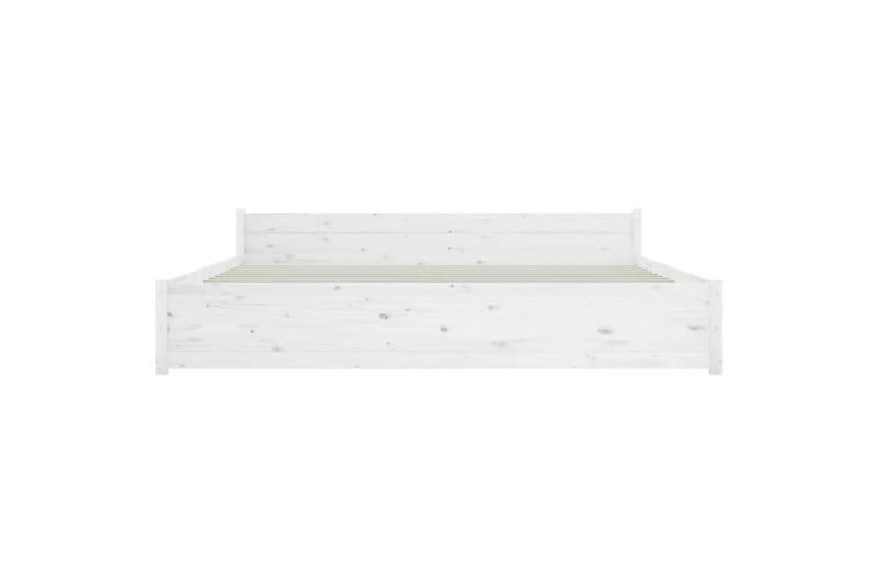 beBasic sengeramme 180x200 cm Super King massivt træ hvid - Hvid - Møbler - Senge - Sengeramme & sengestel