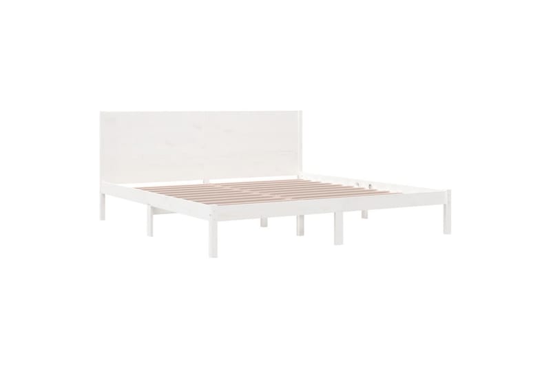 beBasic sengeramme 180x200 cm Super King massivt træ hvid - Hvid - Møbler - Senge - Sengeramme & sengestel