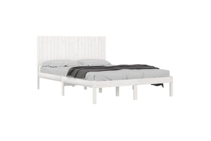 beBasic sengeramme 180x200 cm Super King massivt træ hvid - Hvid - Møbler - Senge - Sengeramme & sengestel