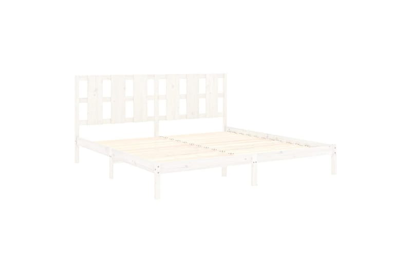 beBasic sengeramme 180x200 cm Super King massivt træ hvid - Hvid - Møbler - Senge - Sengeramme & sengestel