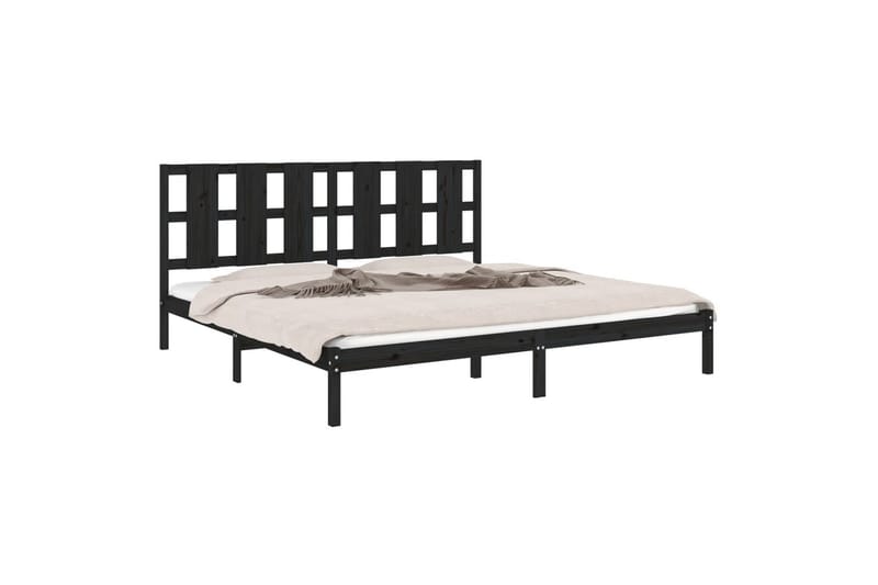 beBasic sengeramme 180x200 cm Super King massivt træ sort - Sort - Møbler - Senge - Sengeramme & sengestel