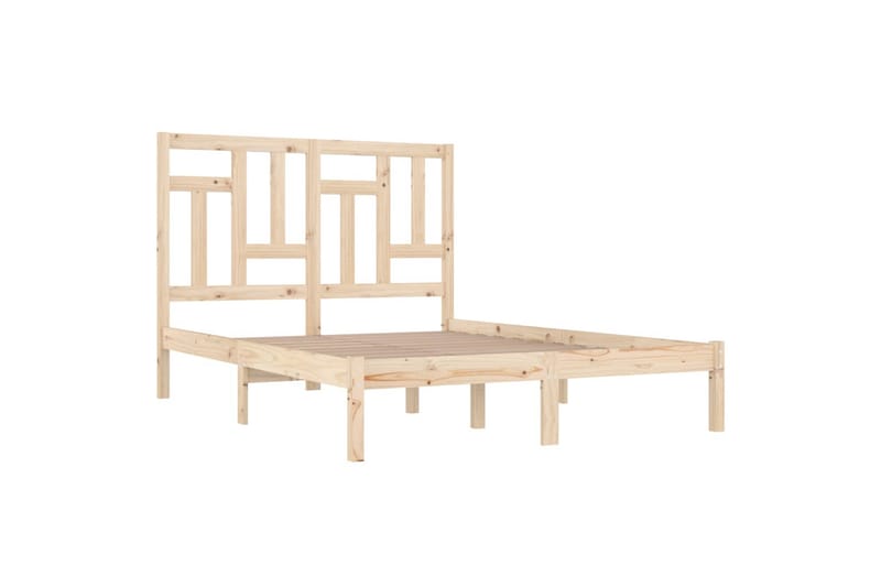 beBasic sengeramme 200x200 cm massivt fyrretræ - Brun - Møbler - Senge - Sengeramme & sengestel