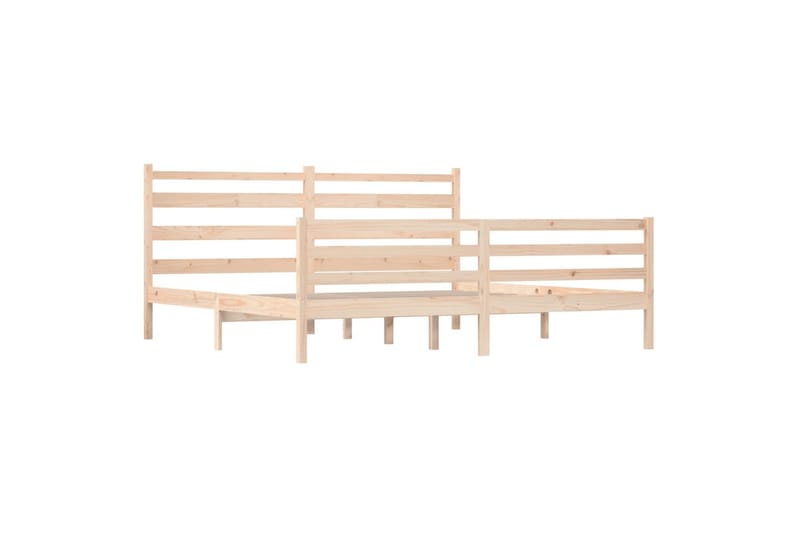 beBasic sengeramme 200x200 cm massivt fyrretræ - Brun - Møbler - Senge - Sengeramme & sengestel