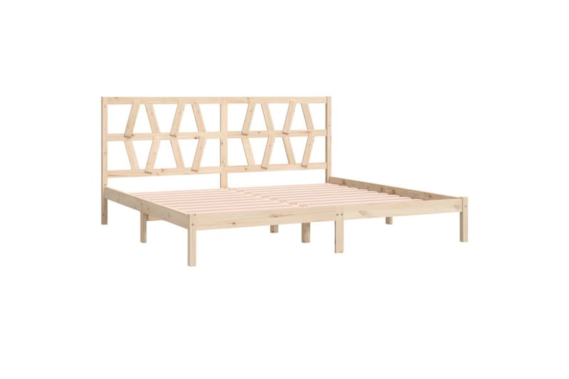 beBasic sengeramme 200x200 cm massivt fyrretræ - Brun - Møbler - Senge - Sengeramme & sengestel