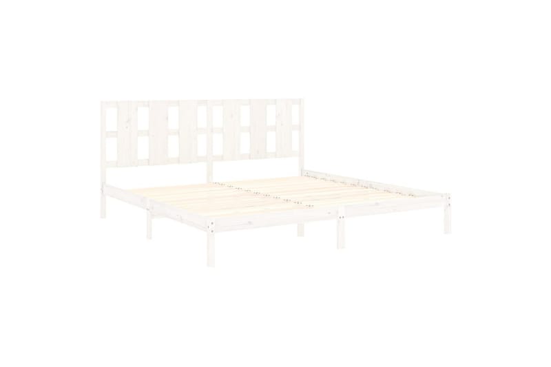 beBasic sengeramme 200x200 cm massivt fyrretræ hvid - Hvid - Møbler - Senge - Sengeramme & sengestel