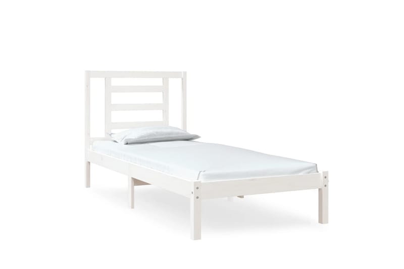 beBasic sengeramme 75x190 cm Small Single massivt træ hvid - Hvid - Møbler - Senge - Sengeramme & sengestel