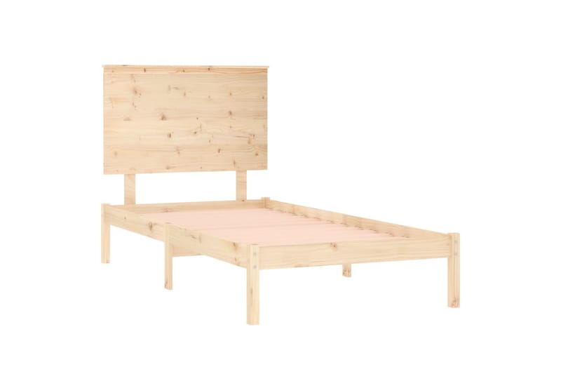 beBasic sengeramme 90x200 cm massivt fyrretræ - Brun - Møbler - Senge - Sengeramme & sengestel