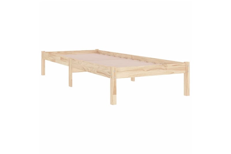 beBasic sengeramme 90x200 cm massivt træ - Brun - Møbler - Senge - Sengeramme & sengestel