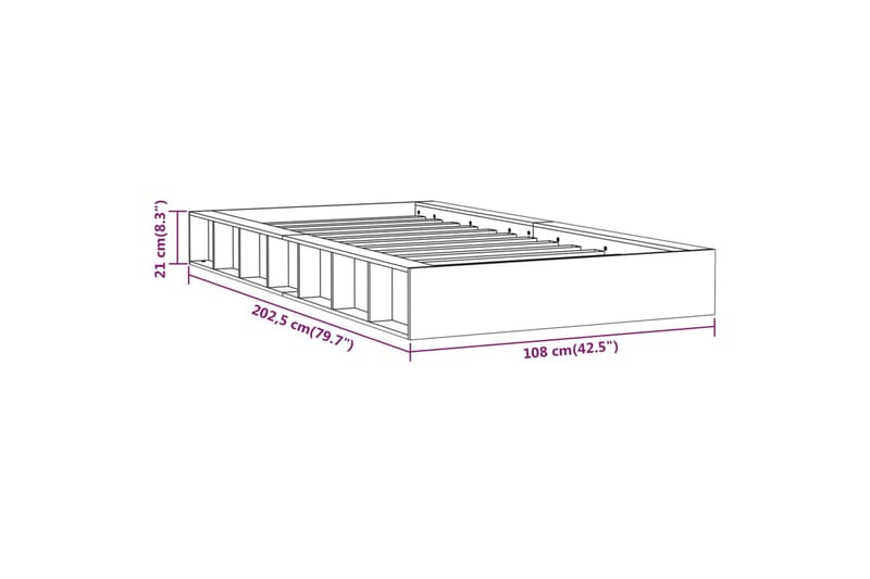 beBasic sengeramme 90x200 cm massivt træ sort - Sort - Sengeramme & sengestel