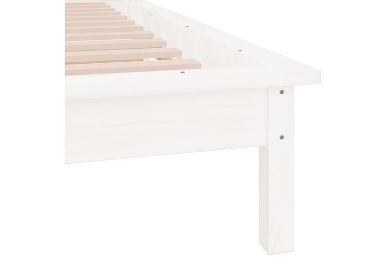 beBasic sengeramme med LED-lys 100x200 cm massivt træ hvid - Hvid - Møbler - Senge - Sengeramme & sengestel