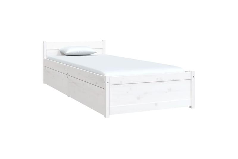 beBasic sengeramme med skuffer 75x190 cm Small Single - Hvid - Sengeramme & sengestel