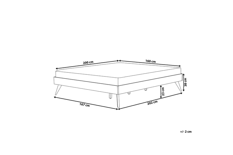 Benedik Sengeramme 160x200 cm - Hvid - Møbler - Senge - Sengeramme & sengestel