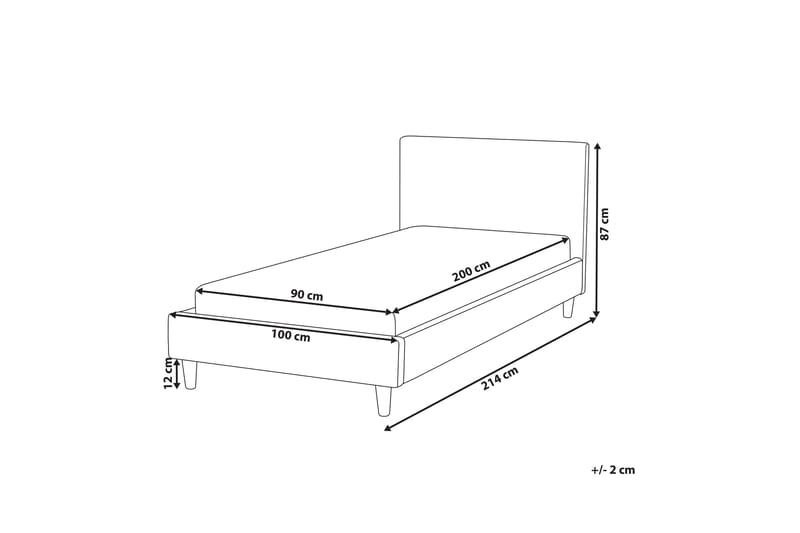 Bossom Sengeramme 90x200 cm - Blå/Mørkt træ - Møbler - Senge - Sengeramme & sengestel