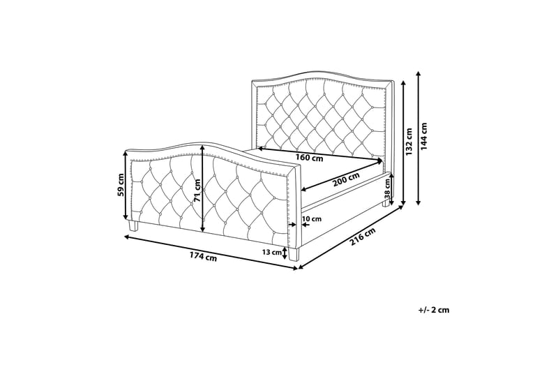 Aurel Dobbeltseng 160 | 200 cm - Beige - Møbler - Senge - Boxmadras & boxseng