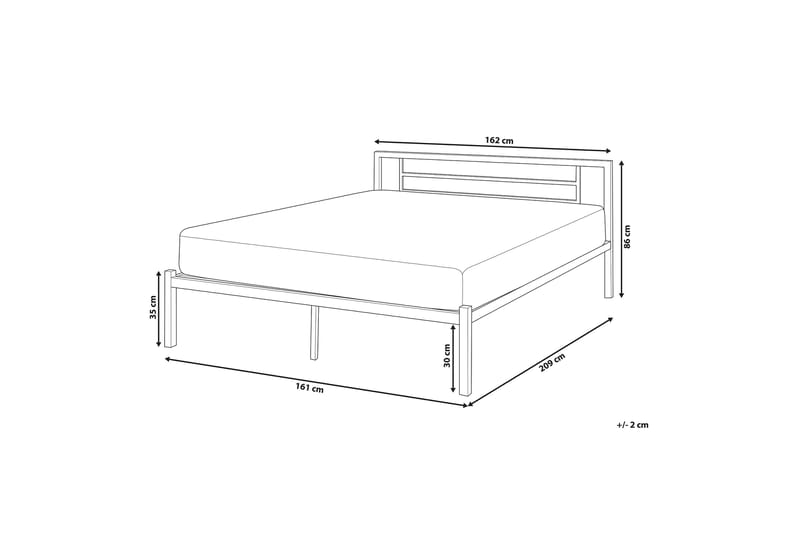 Cusset Dobbelt seng 160 | 200 cm - Sort - Boxmadras & boxseng