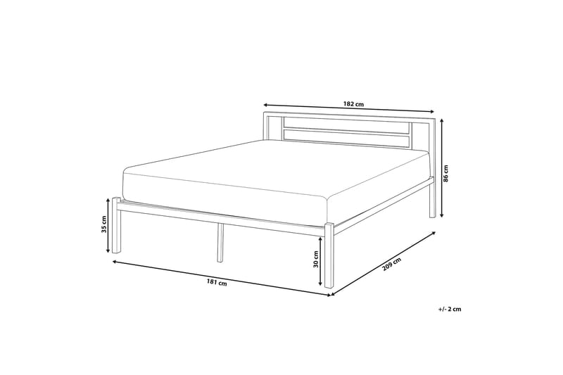 Cusset Dobbelt seng 180 | 200 cm - Hvid - Boxmadras & boxseng