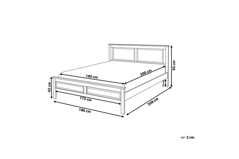 Olivet Dobbelt seng 180 | 200 cm - Blå - Møbler - Senge - Boxmadras & boxseng