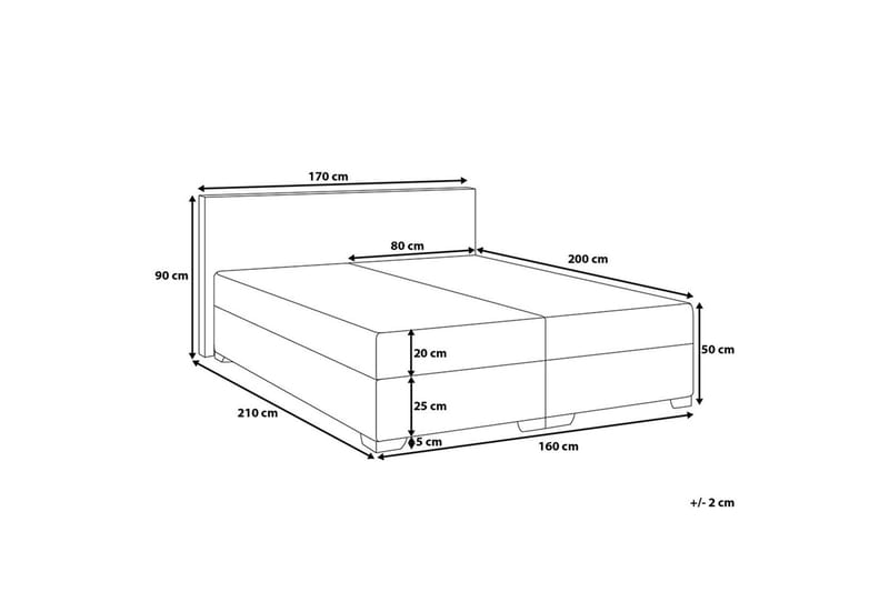 President Dobbeltseng 160|200 cm - Sort - Møbler - Senge - Boxmadras & boxseng