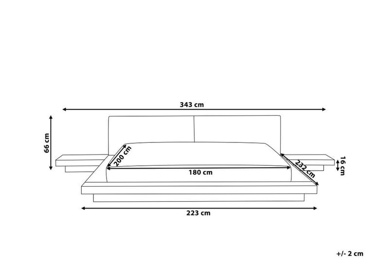 Zen Dobbeltseng 180 | 200 cm - Brun - Møbler - Senge - Sengeramme & sengestel