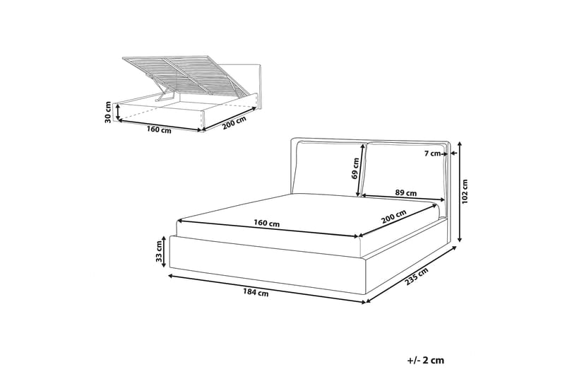 Braylon Sengeramme 180x200 cm - Grøn - Møbler - Senge - Sengeramme & sengestel