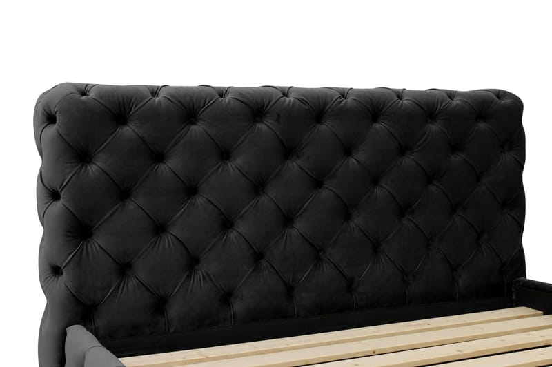 Chesterfield Komplet Sengesæt Sengeramme med Madras 120x200 cm - Sort - Møbler - Senge - Komplet sengepakke