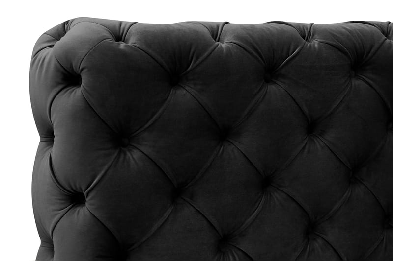 Chesterfield Komplet Sengesæt Sengeramme med Madras 120x200 cm - Sort - Møbler - Senge - Komplet sengepakke