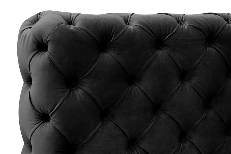 Chesterfield Komplet Sengesæt Sengeramme med Madras 120x200 cm - Sort - Møbler - Senge - Komplet sengepakke