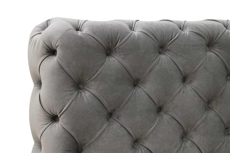 Chesterfield Komplet Sengesæt Sengeramme med Madras 160x200 cm - Grå - Møbler - Senge - Komplet sengepakke