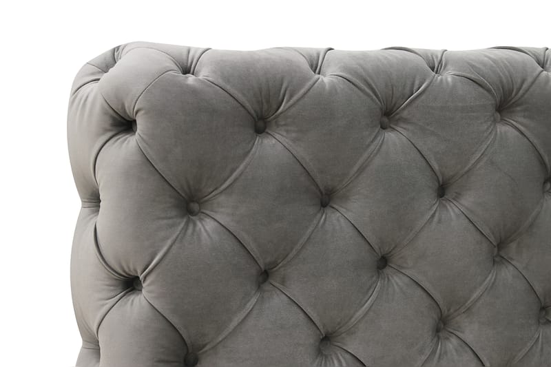 Chesterfield Komplet Sengesæt Sengeramme med Madras 160x200 cm - Grå - Møbler - Senge - Komplet sengepakke