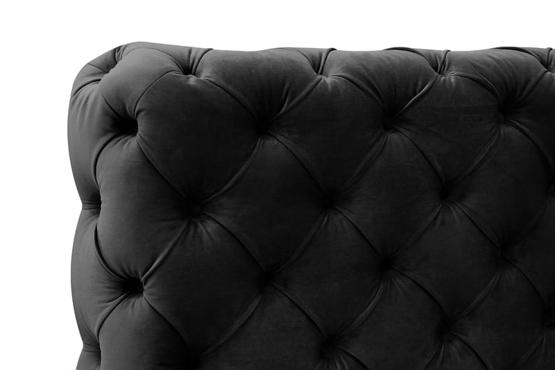 Chesterfield Komplet Sengesæt Sengeramme med Madras 160x200 cm - Sort - Møbler - Senge - Komplet sengepakke