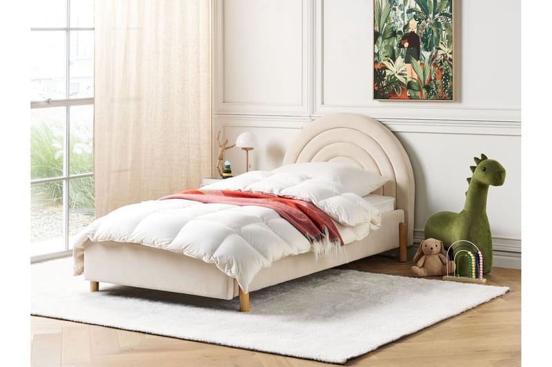 Diantha Sengeramme 90x200 cm - Beige/Lyst træ - Møbler - Senge - Sengeramme & sengestel