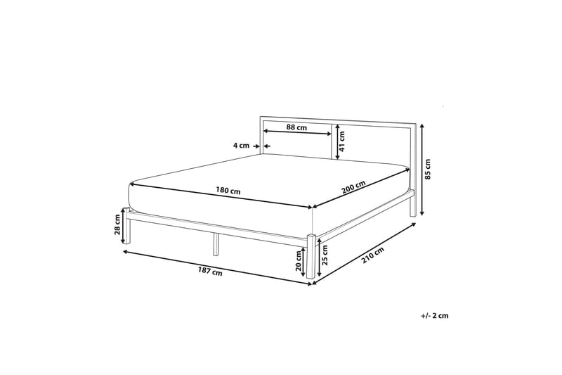 Dwan Sengeramme 180x200 cm - Sort/Beige - Møbler - Senge - Sengeramme & sengestel