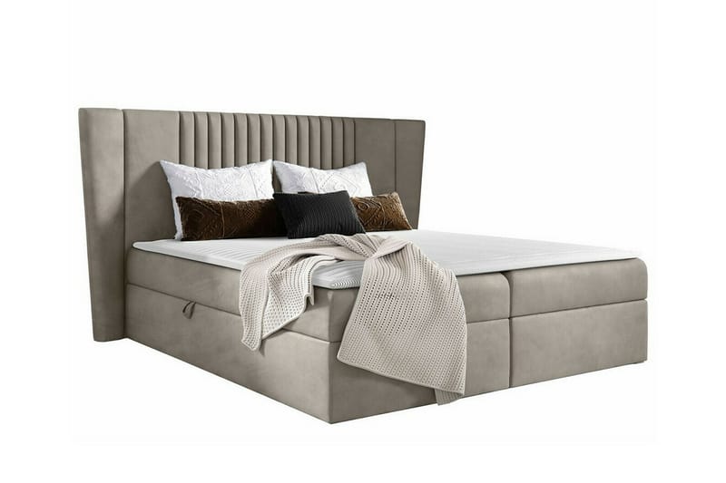 Boisdale Kontinentalseng 200x200 cm - Beige/Lys beige - Møbler - Senge - Familieseng