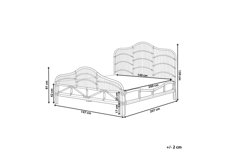 France Sengeramme 140x200 cm - Lyst træ - Møbler - Senge - Sengeramme & sengestel