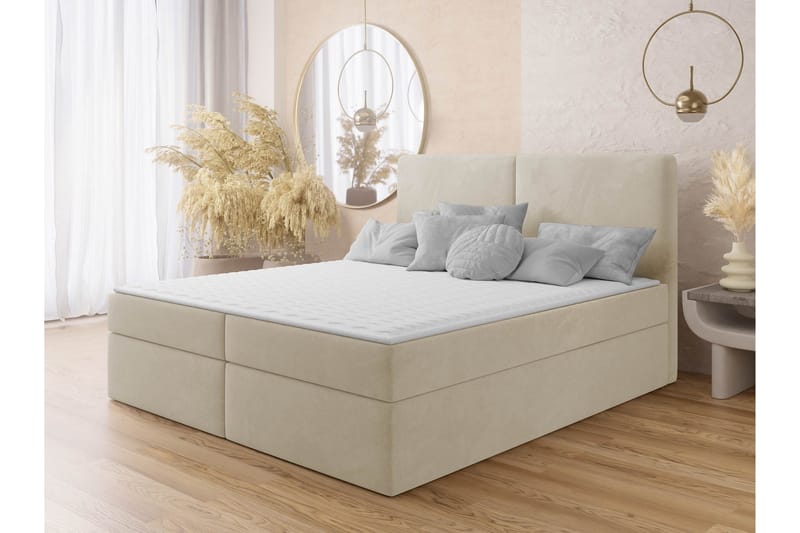 Garris Sengepakke Kontinentalseng 180x200 cm - Beige - Møbler - Senge - Komplet sengepakke