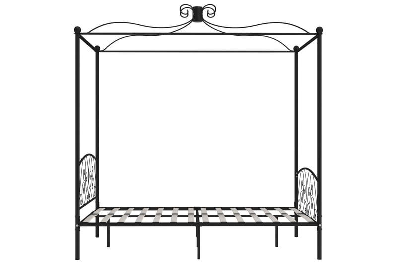 sengestel til himmelseng 140 x 200 cm metal sort - Sort - Møbler - Senge - Himmelseng