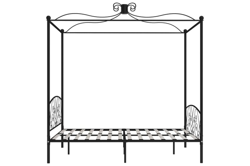 sengestel til himmelseng 160 x 200 cm metal sort - Sort - Møbler - Senge - Himmelseng