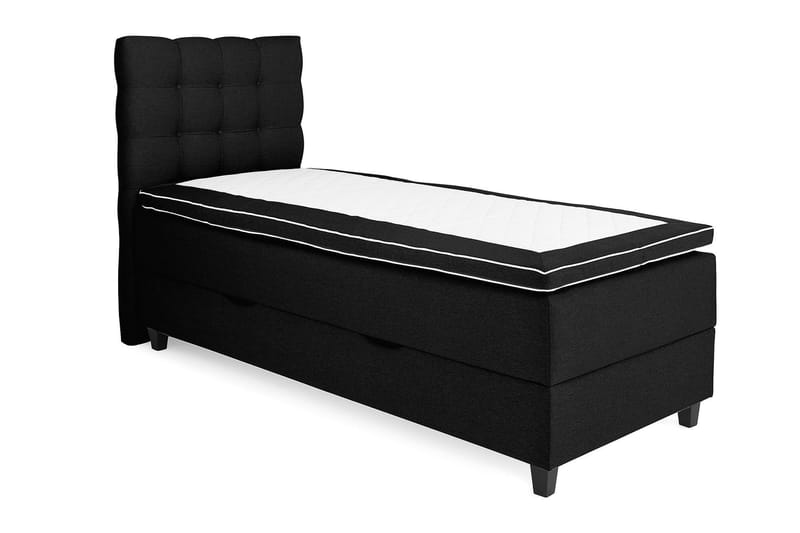 Royal Box Bed 80x200 cm - Sort - Møbler - Senge - Seng med opbevaring