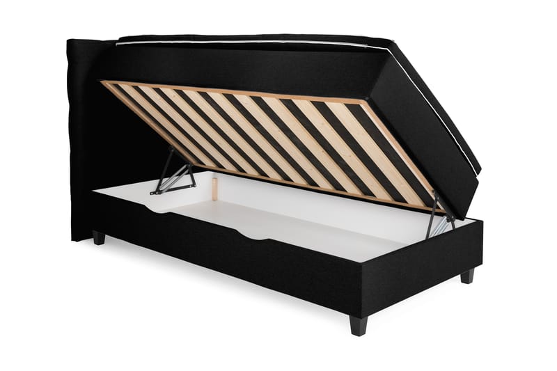 Royal Box Bed Komplet Sengepakke 105x200 - Sort - Møbler - Senge - Seng med opbevaring