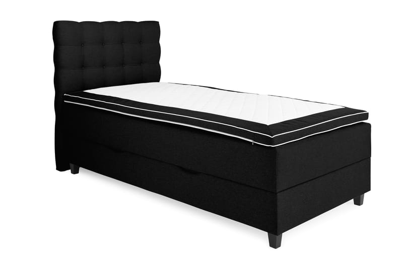 Royal Box Bed Komplet Sengepakke 105x200 - Sort - Møbler - Senge - Seng med opbevaring