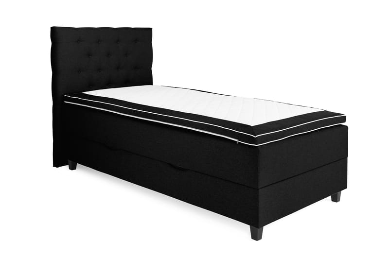 Royal Box Bed Komplet Sengepakke 105x200 - Sort - Møbler - Senge - Seng med opbevaring