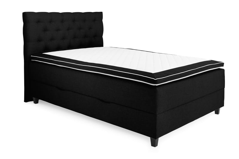 Royal Box Bed Komplet Sengepakke 140x200 - Sort - Møbler - Senge - Seng med opbevaring