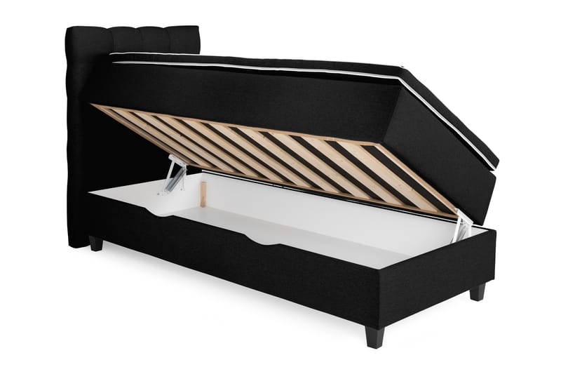 Royal Box Bed Komplet Sengepakke 90x200 - Sort - Møbler - Senge - Seng med opbevaring