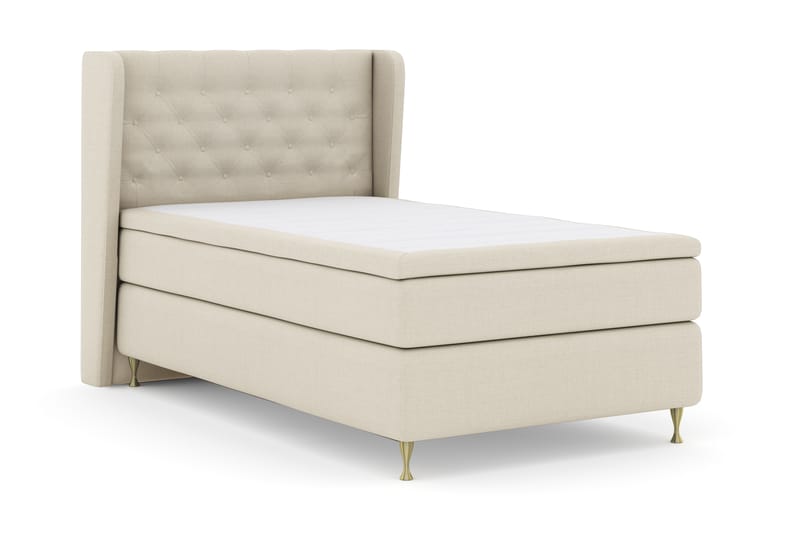 Select No 4 Komplet Sengepakke 120x200 Fast - Beige/Guld - Møbler - Senge - Komplet sengepakke