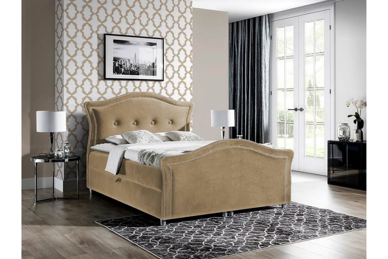 Boisdale Kontinentalseng 140x200 cm - Beige - Møbler - Senge - Kontinentalsenge