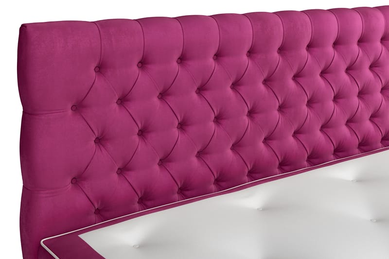 Celine kontinentalseng 180x200cm - Pink / Velour - Møbler - Senge - Komplet sengepakke