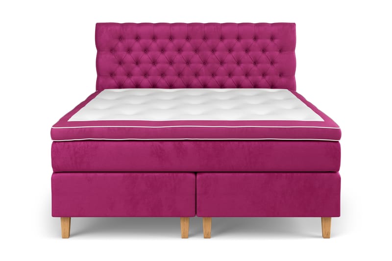 Celine Sengepakke 180x200cm - Pink / Velour - Møbler - Senge - Komplet sengepakke