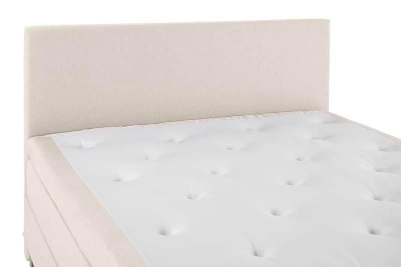 Lucky Komplet Sengepakke 180x200 Polyeter Glat Sengegavl - Beige - Møbler - Senge - Komplet sengepakke